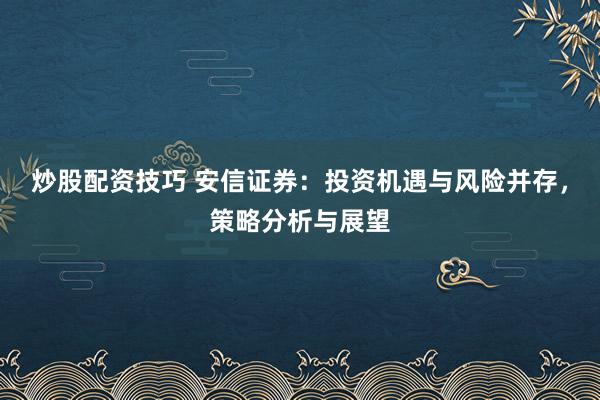 炒股配资技巧 安信证券：投资机遇与风险并存，策略分析与展望