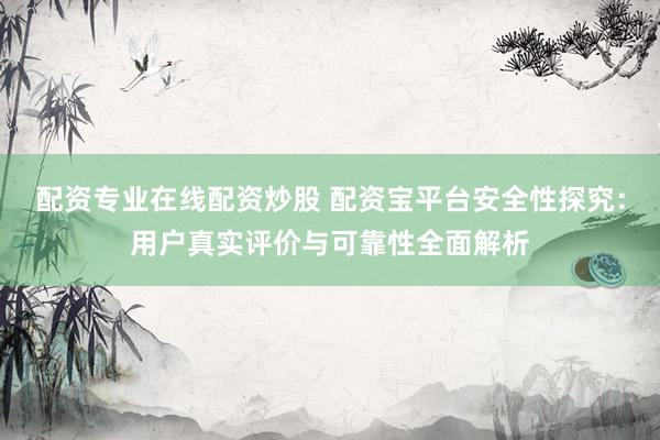 配资专业在线配资炒股 配资宝平台安全性探究：用户真实评价与可靠性全面解析