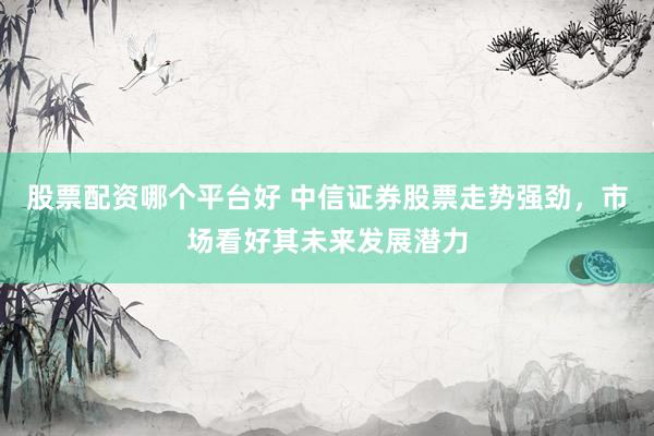 股票配资哪个平台好 中信证券股票走势强劲，市场看好其未来发展潜力