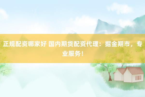 正规配资哪家好 国内期货配资代理：掘金期市，专业服务！