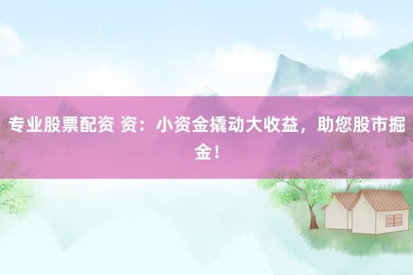 专业股票配资 资：小资金撬动大收益，助您股市掘金！