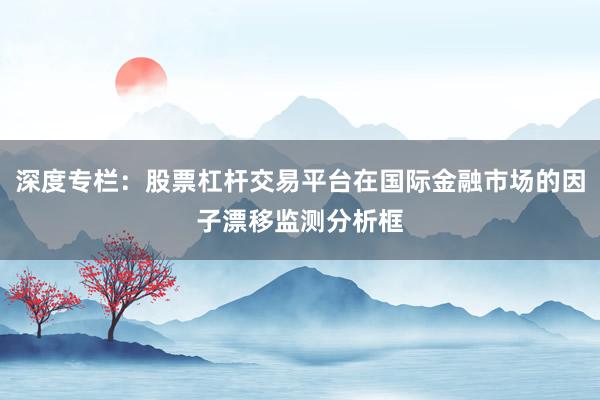 深度专栏：股票杠杆交易平台在国际金融市场的因子漂移监测分析框