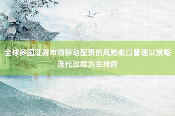 全球多国证券市场移动配资的风险敞口管理以策略迭代过程为主线的