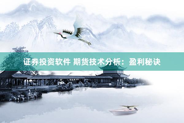 证券投资软件 期货技术分析：盈利秘诀